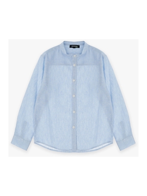 IMPERIAL camicia m/l coreana lino rigato cielo CL03301B63