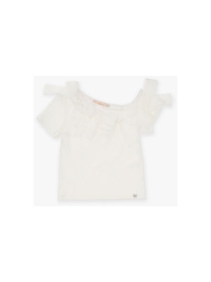 PLEASE t.shirt m/m costina con fiocchi davanti MB32070G73