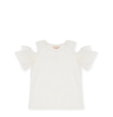PLEASE t-shirt m/m con tulle maniche MB35032G73