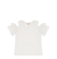 PLEASE t-shirt m/m con tulle maniche MB35032G73