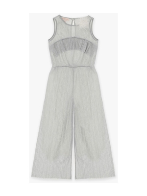 PLEASE tuta salopette in tulle plisse TC06290G73