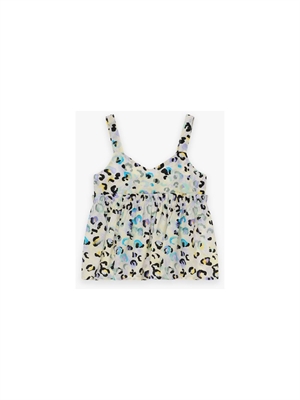 PLEASE top camicia a bretelline fantasia CC79364G72