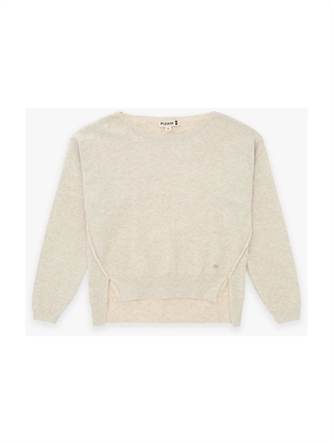 PLEASE maglia girocollo tricot taglio vivo NB20230G78