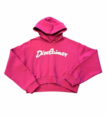 DISCLAIMER MAGLIA BIMBA IN FELPA CROP CON CAPPUCCIO 25IDK58706