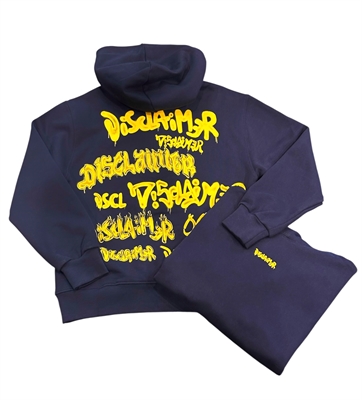 DISCLAIMER MAGLIA BIMBO OVER IN FELPA CON CAPPUCCIO 25IDK58645 BLU 8A