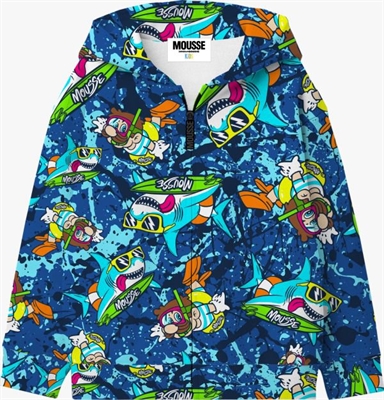 MOUSSE HOODIE ZIP SWIMSHARK LKFZ210