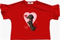 MOUSSE T-SHIRT CROP BASSET RED LKTSC130R